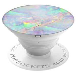 Mobile accessory expanding hand-grip and stand Popsocket in opal print