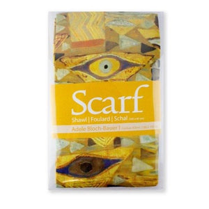 Scarf Klimt Portrait in Yellow and Black