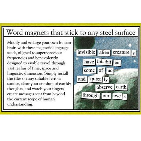 Magnetic Poetry Sci-Fi Set Game Puzzle