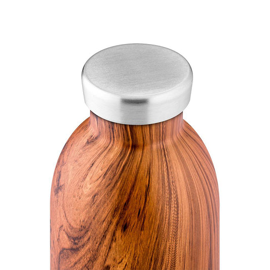 Water Bottle Insulated 500ml Brown Sequoia Wood Finish