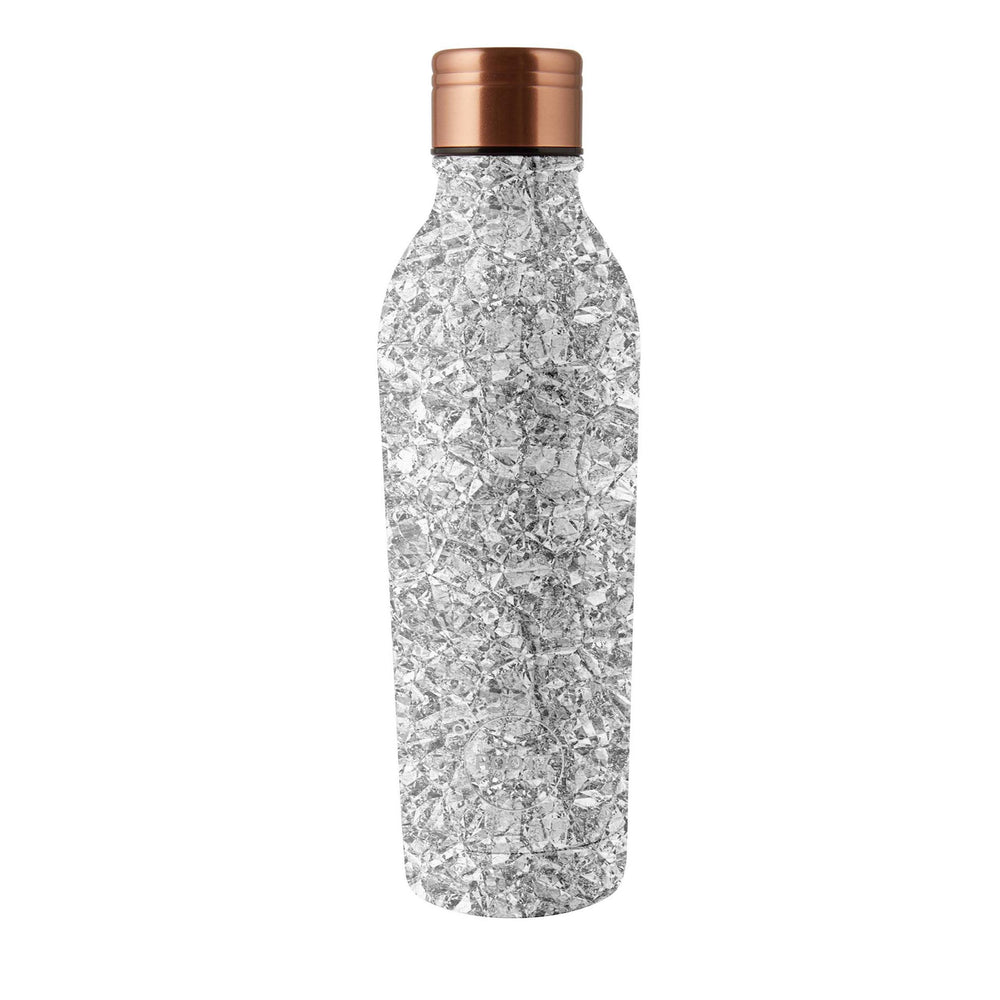 Water Bottle Insulated Leak Proof Double Walled 500ml in Silver Sparkle