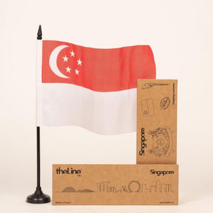 Singapore Skyline Black Steel Mini with Magnetics and Adhesive