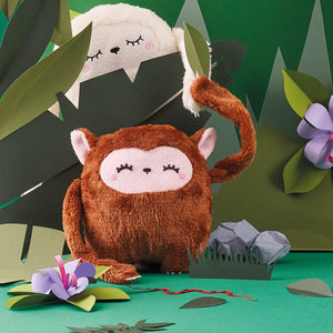 Monkey plush soft toy for children 'Riceoohooh' in brown