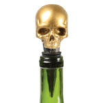 Bottle Stopper Skull in Gold by Iron and Glory - Death by Wine