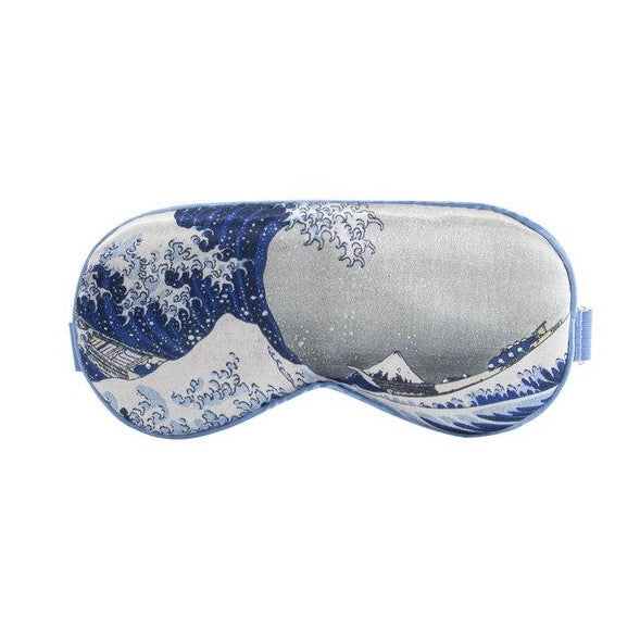 Sleeping Mask Hokusai Great Wave in Blue and White