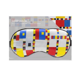 Sleeping mask Mondrian in black Blue Red White and Yellow