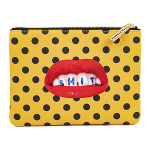 Beauty Case Square Seletti Sh*t Polka Dot Pattern