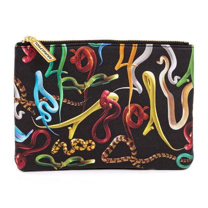 Beauty Case Square Seletti Snakes Pattern