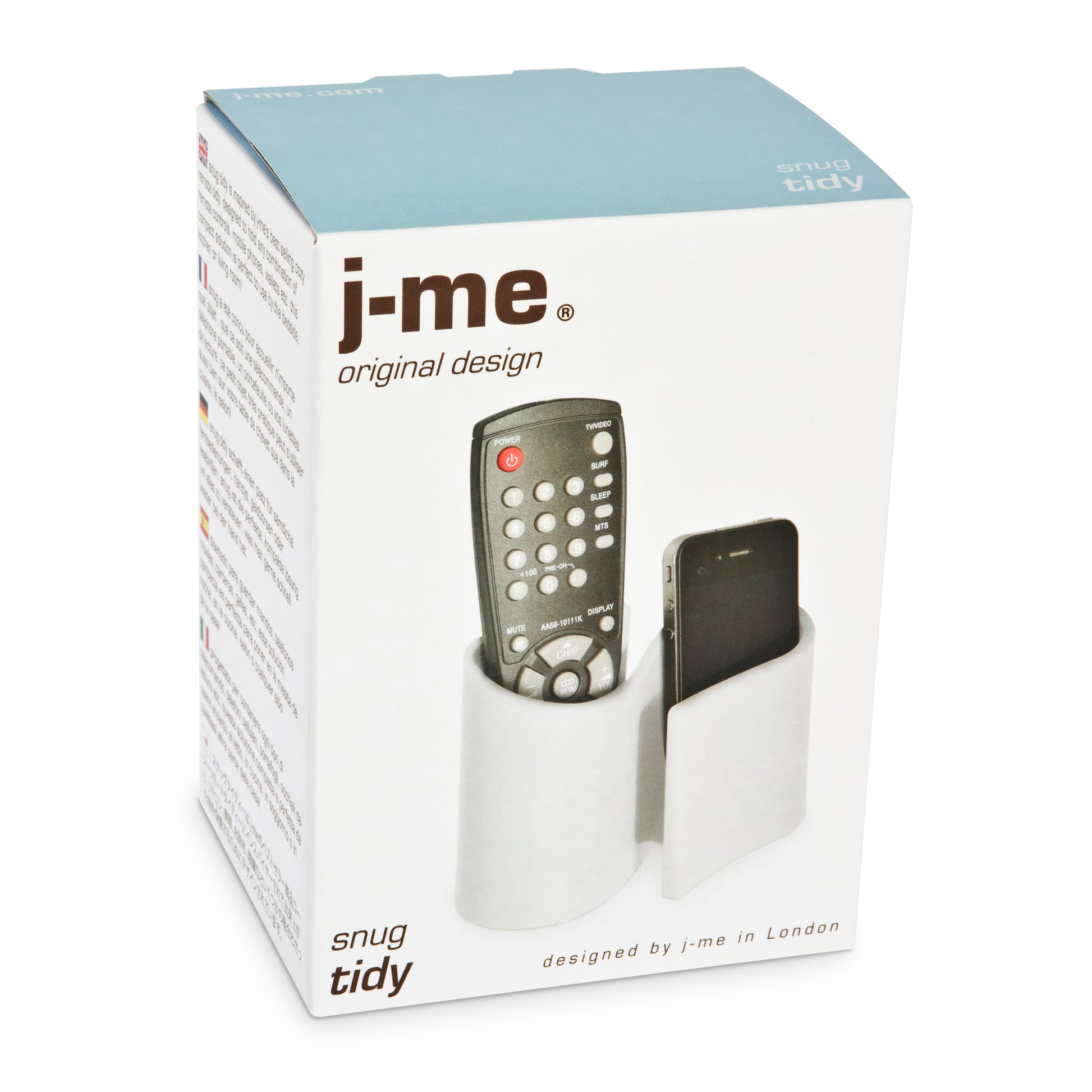 Snug desk tidy & remote control holder - grey