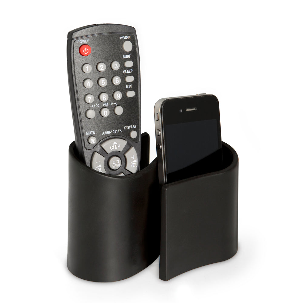 Snug desk tidy & remote control holder - black