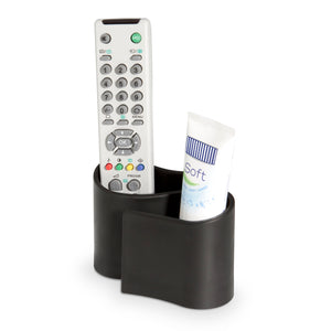 Snug desk tidy & remote control holder - black