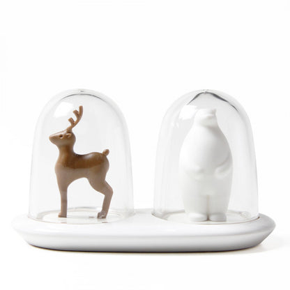 Salt and Pepper Shaker Deer and Polar Beer Wildlife