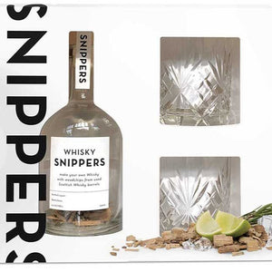 Snippers Make Your Own Whiskey Gift Set with 2x Crystal Glasses