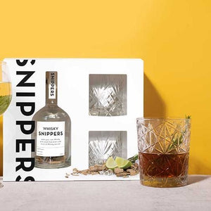 Snippers Make Your Own Whiskey Gift Set with 2x Crystal Glasses