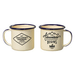 Double espresso enamel mug set