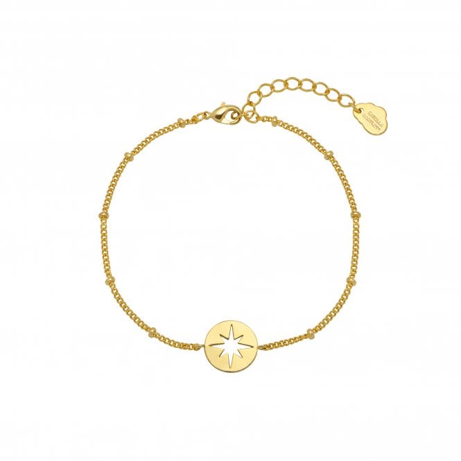 Bracelet Starburst Charm Gold Plated