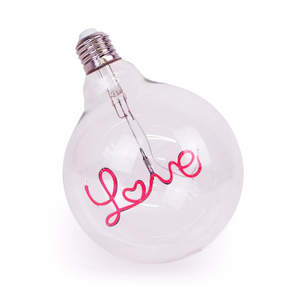 Love Filament Red Lamp Exposed Bulb Steepletone LED