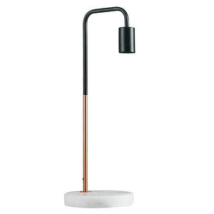 Marble Black Copper Nickle Lamp Stand Exposed Screw Bulb Steepletone