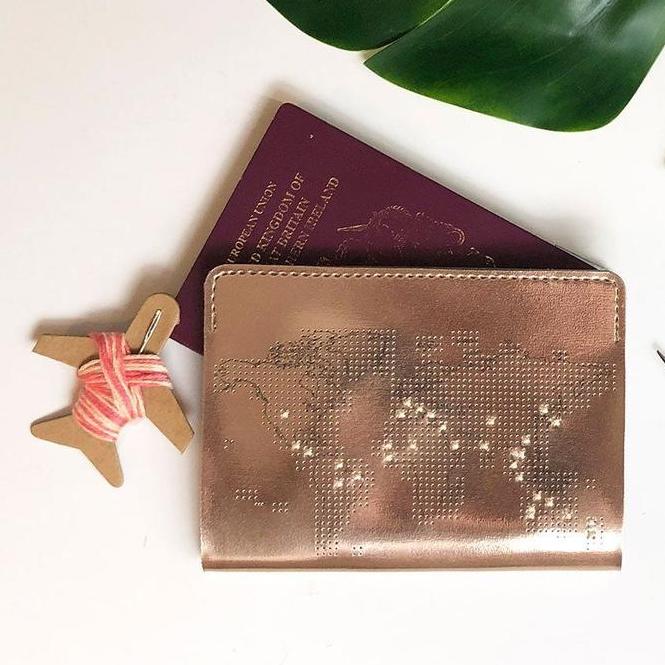 Passport Cover Stitch Your Own Faux Leather Rose Gold