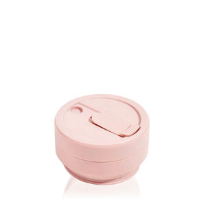 Stojo collapsible 335ml travel cup in carnation pink