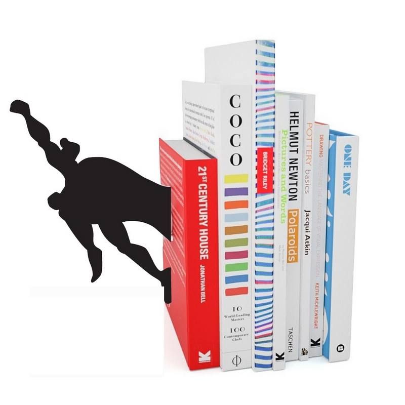 Bookend Superman Silhouette Black