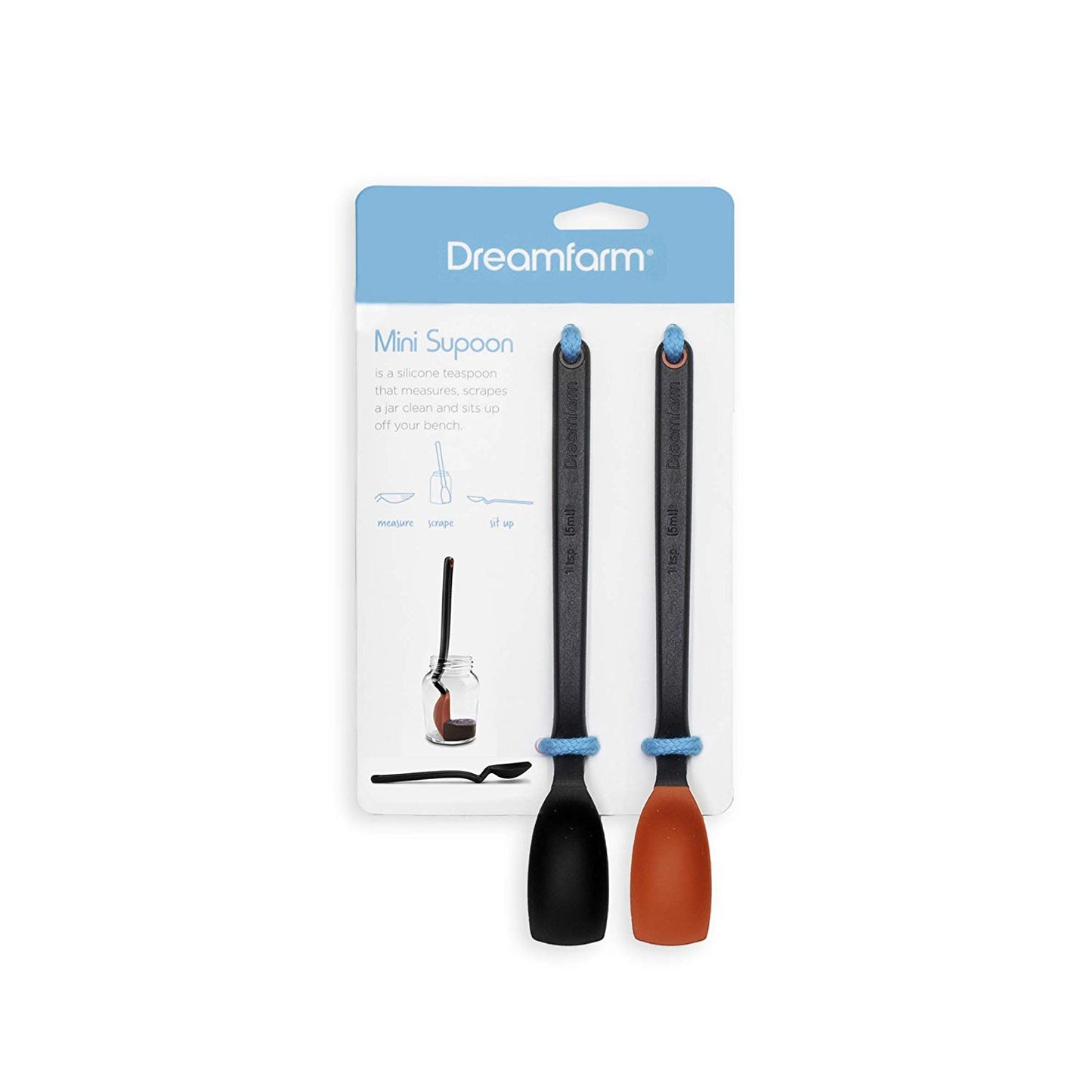 Mini Scoop Spoon Supoon 2 set Black & Red