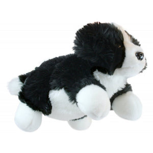 Border Collie Puppet Soft Toy Dog in Black and White