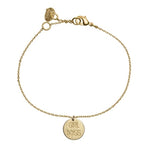 Bracelet with 'Girl Boss' charm in gold