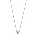 Necklace with a heart in gold