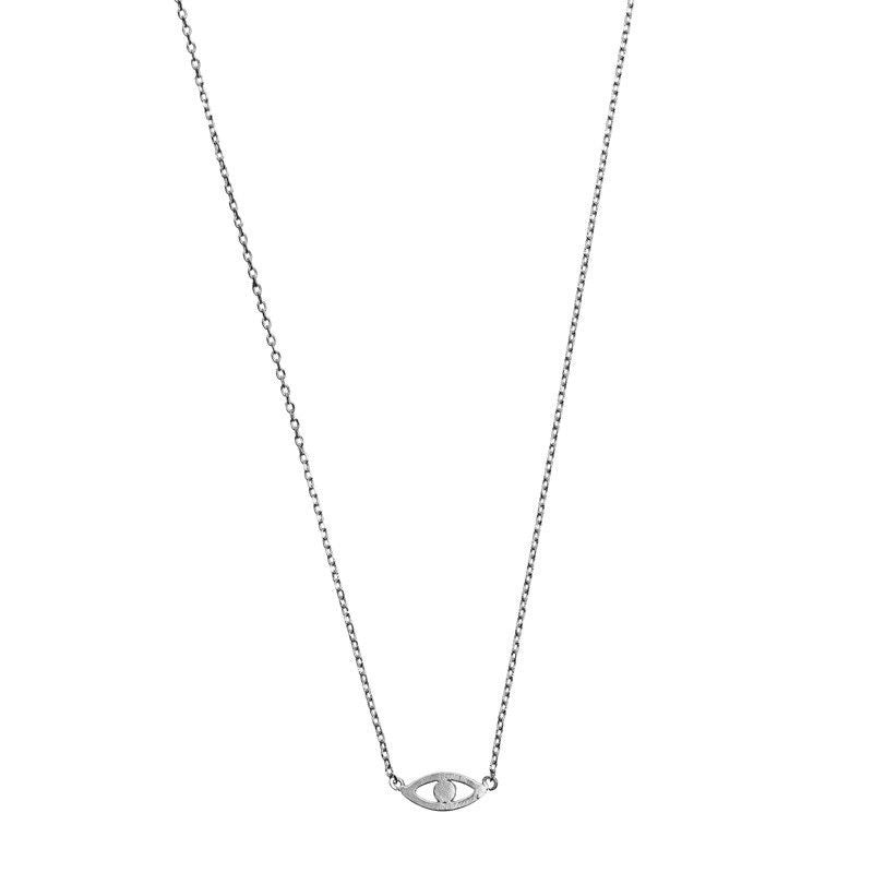 
            
                Load image into Gallery viewer, Eye necklace with &amp;#39;Evil Eye&amp;#39; in silver
            
        