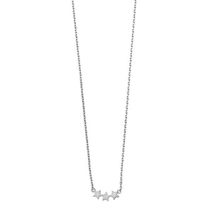 Star necklace with three small stars in silver