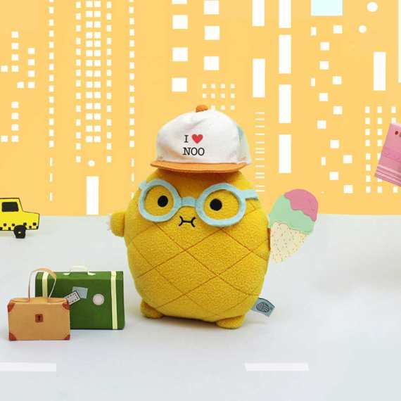 Pineapple plush soft toy for children 'Riceananas' in yellow