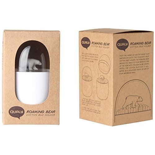 
            
                Load image into Gallery viewer, Roaming Polar Bear Cotton Earbud Container Bathroom Storage
            
        