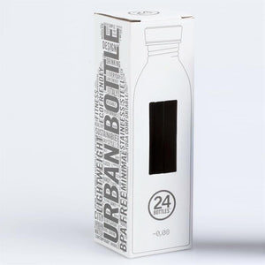 Water Bottle Lightweight 500ml Black and White Eclipse