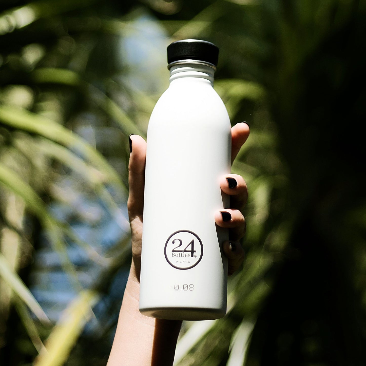 Water Bottle Lightweight 500ml Ice White