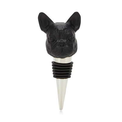 Bottle Stopper Pug 'Wine Canine' Iron and Glory Black