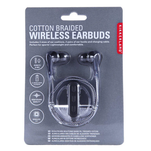 Wireless Earbuds Braided Bluetooth Black