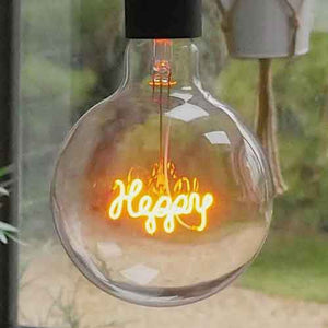 Happy Filament Yellow Lamp Exposed Bulb Steepletone LED