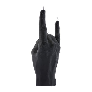 Handmade Candle Hand 'You Rock' Black