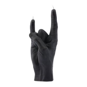 Handmade Candle Hand 'You Rock' Black
